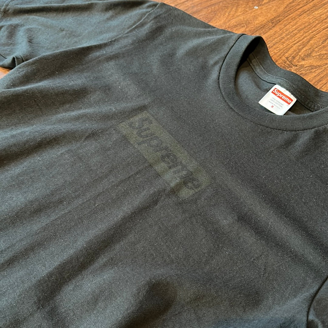 Supreme Black Tonal Box Logo Tee