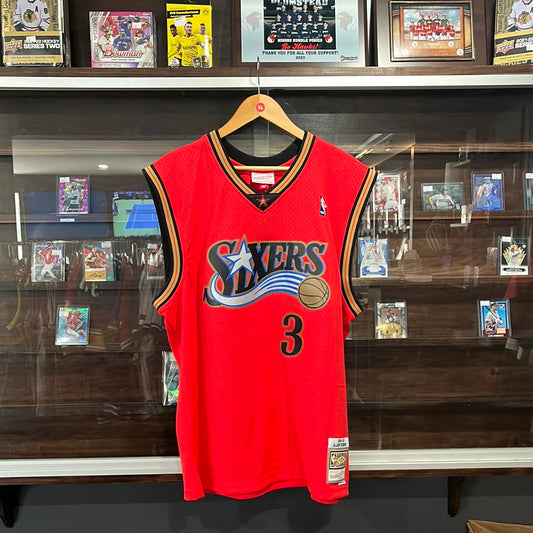 Mitchell And Ness NBA Swingman Jersey Sixers Iverson Red Black (Mens)