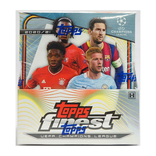 2020-21 Topps Finest Champion's League Soccer Hobby Box Unlock the action of Champions League soccer with the 2020-21 Topps Finest! Experience the thrill of opening each pack in search of your favorite players and teams, and a chance to find rare Autographed Relic cards! Enjoy the challenge and excitement of assembling an unbeatable collection today!