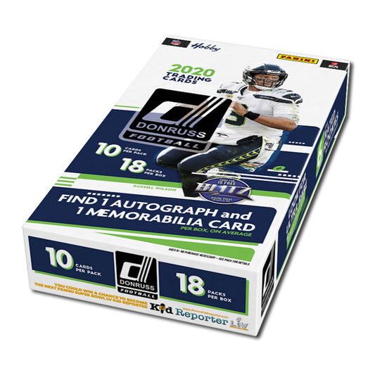 Unlock the excitement of the 2020 football season with this limited edition Panini Donruss Hobby Box! Featuring an array of players, this box is filled with collectible cards from your favorite NFL teams. With so much to explore, open a world of possibilities - get your box today!