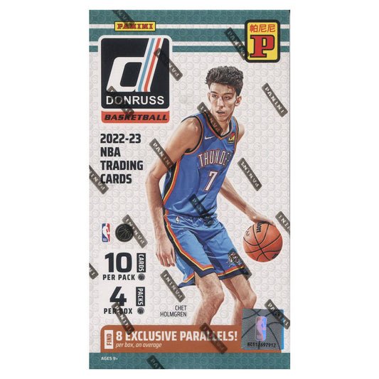 2022-23 Panini Donruss Basketball Asia TMALL Box Experience the thrill of collecting 2022-23 Panini Donruss Basketball AsiaTMALL Box. With each new box, you'll get the chance to find your favorite player and teams, create unique collections, and revel in the joy of basketball memorabilia. Get yours today!