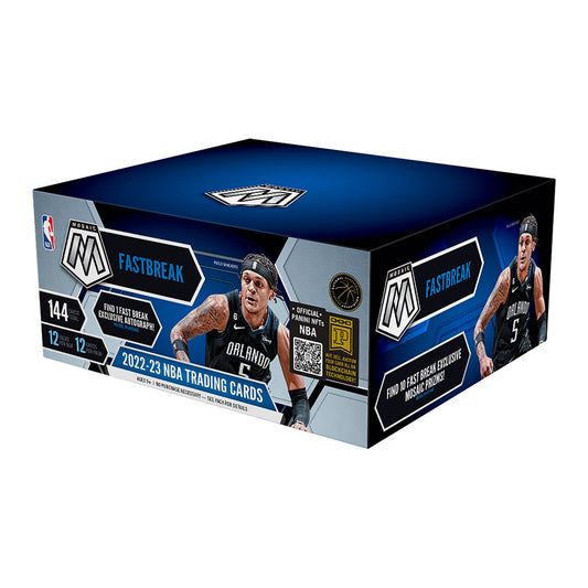 2022-23 Panini Mosaic Fastbreak NBA Basketball Box Discover the joy of collecting Mosaic basketball with a 2022-23 Panini Mosaic Fastbreak NBA Basketball Box! Enjoy the thrill of hunting for rare base and The Mosaic Moment Inserts, including signatures of the hottest NBA stars! Get your box and fall in love with collecting today!