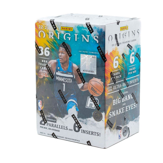 2022-23 Panini Origins h2 Basketball Blaster Box Open the pack and discover 6 cards of your favorite players from the 2022-23 season! With this Panini Origins h2 Basketball Blaster Box, you're sure to uncover an array of memorabilia and autographed cards of the season's best. Grab yours and get a head start on building your collection!