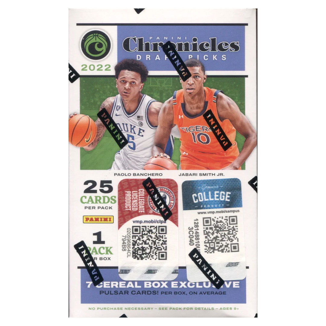 2022 Panini Chronicles Draft Picks Basketball Cereal Box