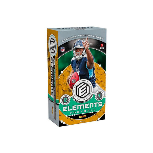 Experience the excitement of the 2022 Panini Elements Football Hobby Box! This box features premium cards from the top NFL prospects and veterans, including autographs, memorabilia, and precious metal cards. Get ready to elevate your collection and feel the thrill of the game with every card.
