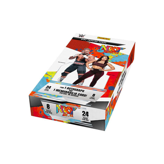 Experience the power of WWE with the 2022 Panini NXT WWE Hobby Box! Each box contains packs with exclusive cards and autographs of the top WWE superstars, delivering a dynamic card collecting experience with endless possibilities. Get ready to unleash your inner wrestling fan!