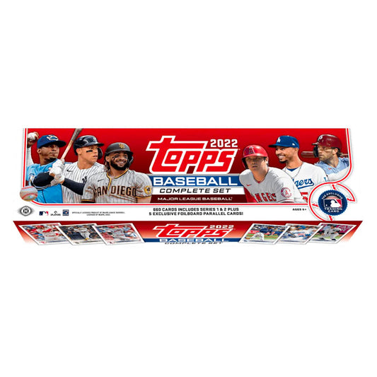 2022 Topps Baseball Complete Factory Set Love baseball? Get your hands on the 2022 Topps Baseball Complete Factory Set! It includes an exclusive 2-card pack of Topps Originals and a complete set of Series 1 and Series 2 cards, guaranteeing 440 cards of your favorite superstars and rookies! Now you can relive all the legendary baseball moments from the 2022 season!