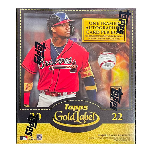 2022 Topps Gold Label Baseball Hobby Box Experience the thrill of discovering rare treasures with the 2022 Topps Gold Label Baseball Hobby Box! Each box contains twelve packs, with one on-card autograph card inside for an extra-special surprise. Excitement awaits each opening with the potential for rare autograph cards, numbered parallels and more!