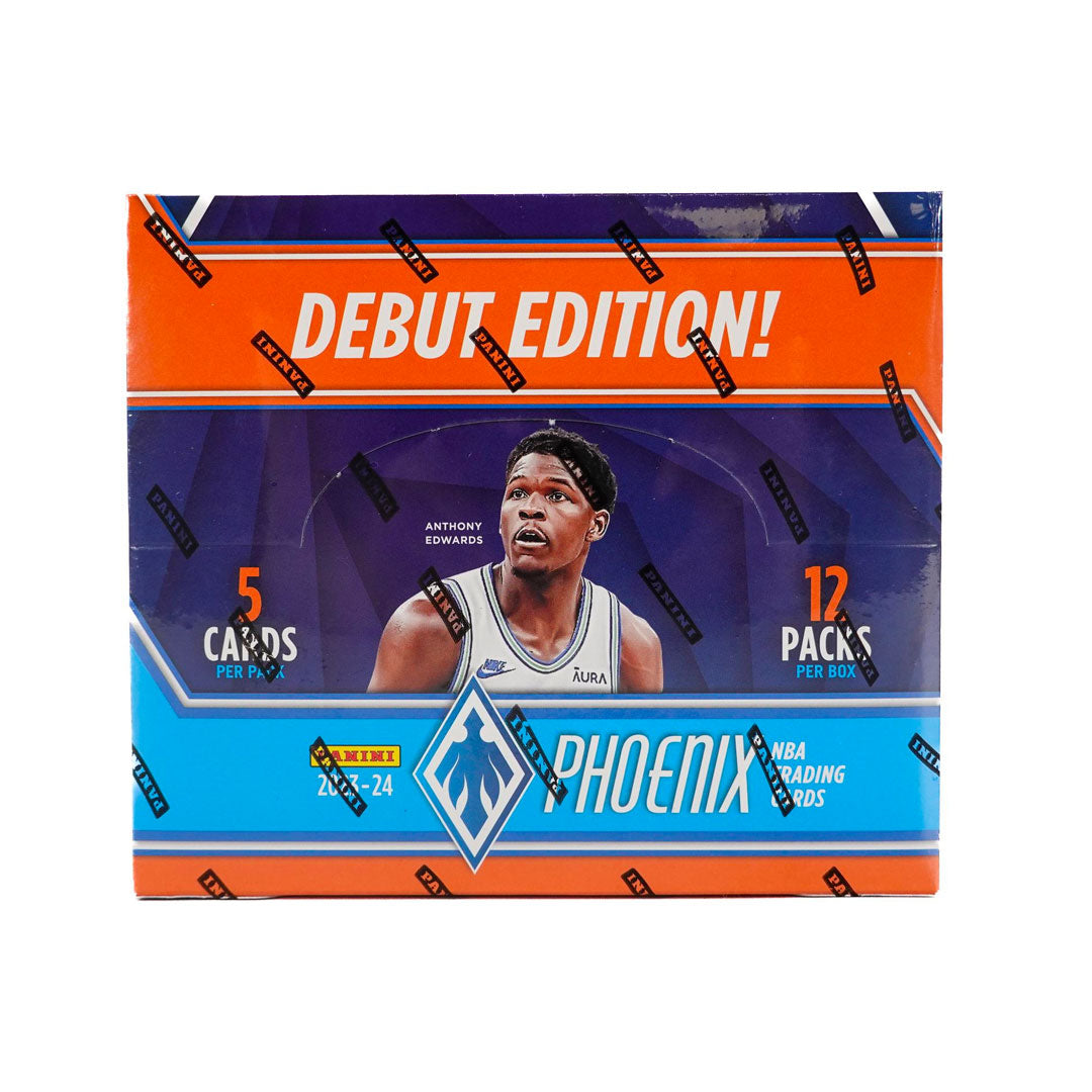 Introducing the 2023-24 Panini Phoenix Basketball Hobby Box! This collector's dream features the iconic Phoenix design, premium cardstock, and exclusive autographs. Complete your sports card collection with our top-of-the-line box. Upgrade your game with Panini Phoenix!
