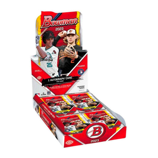 2023 Bowman Baseball Hobby Box Experience the thrill of the 2023 season with this Bowman Baseball Hobby Box. Enjoy 24 packs of 10 cards each, full of rookies, stars, veterans, and more. Break through to greatness!