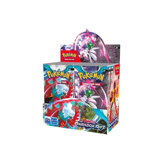 2023 Pokemon TCG Scarlet & Violet Paradox Rift Booster Box Experience the dynamic power of Pokemon TCG with the 2023 Scarlet & Violet Paradox Rift Booster Box! Filled with 36 Booster Packs, each containing 10 cards, it's the perfect way to sharpen your card-battling skills and become the very best Trainer. Unleash your potential and create powerful combos with the Paradox Rift cards!
