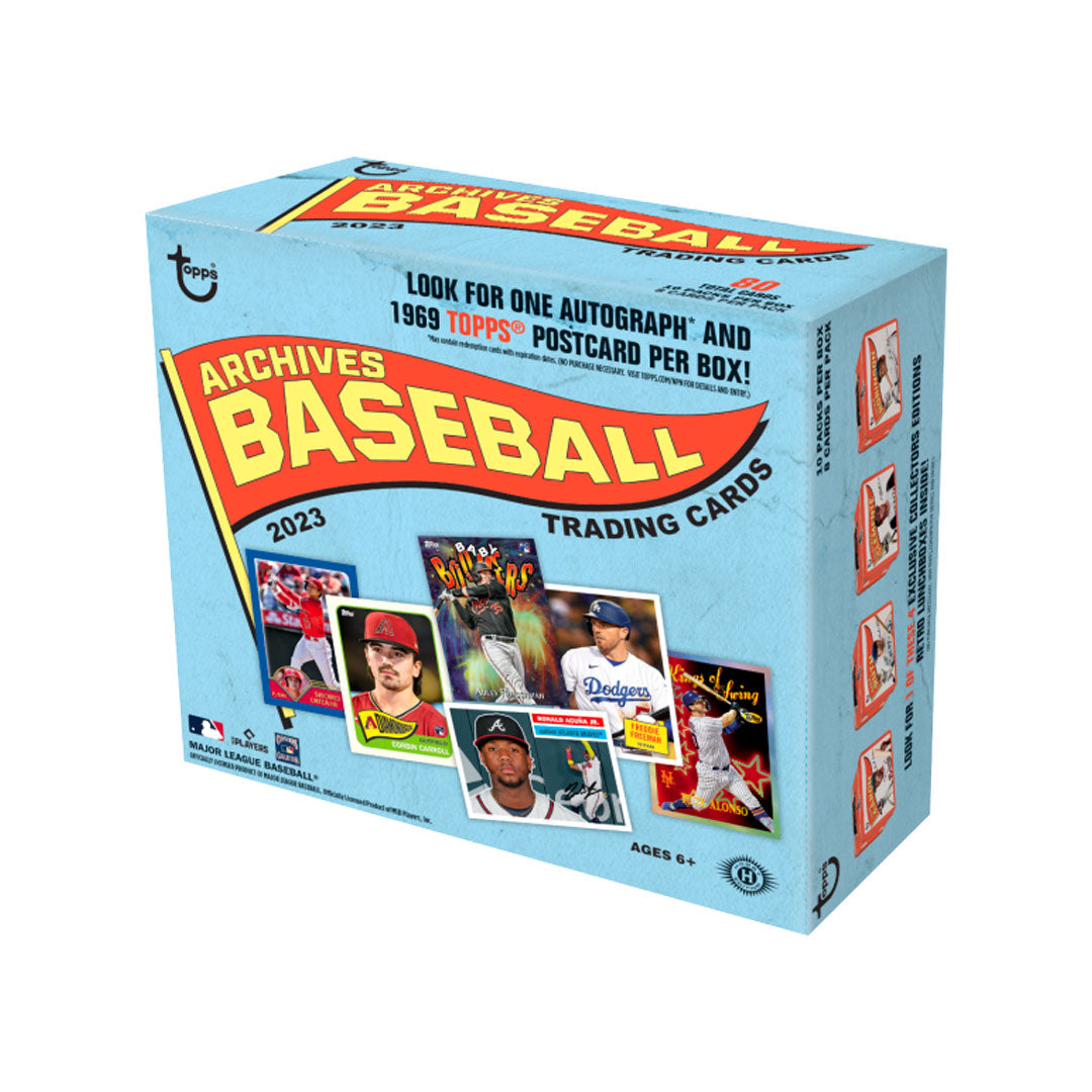 2023 Topps Archives Baseball Hobby Collectors Box Unlock a treasure trove of memorable cards with the 2023 Topps Archives Baseball Hobby Collectors Box!