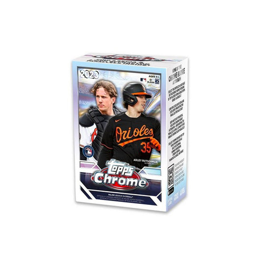 Start your 2023 collection right with a Topps Chrome Baseball Blaster Box! This box contains 7 packs of 4 Topps Chrome Baseball Cards, each with a chance for rare parallesl and autographs. Get your hands on the card stars of next year and begin building your ultimate collection!  2023 Topps Chrome Baseball Blaster Box