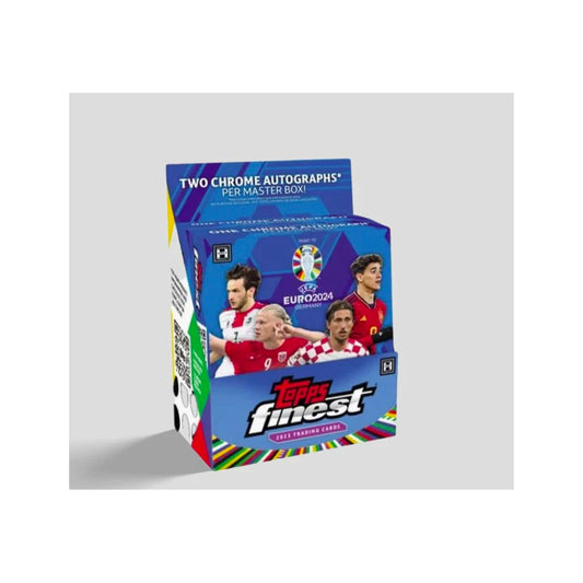 Experience the journey to the UEFA Euro 2024 with the 2023 Topps Finest Road To UEFA Euro 2024 Soccer Hobby Box! This highly coveted box features the best of Europe's top players and the road to the 2024 championship. Each box contains exclusive autographed cards, rare inserts, and a guaranteed exhilarating experience for any soccer fan. Don't miss your chance to be part of the action!