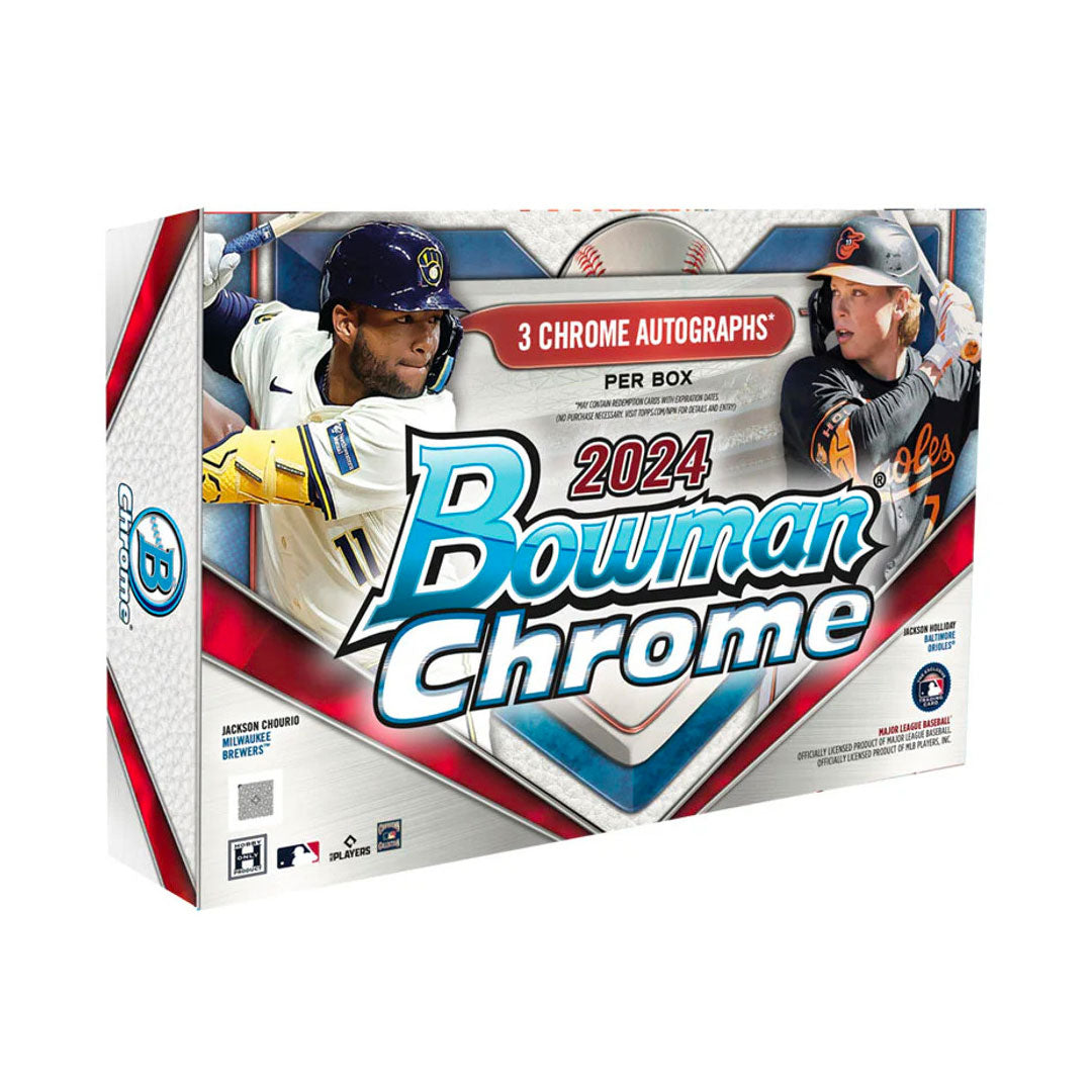 This limited edition 2024 Bowman Chrome Baseball HTA Choice Box is a must-have for any baseball fan or collector. With its exclusive features and top-of-the-line packaging, this box offers an unparalleled experience that will surely elevate your love for the sport. Don't miss out on the chance to own this highly coveted item.