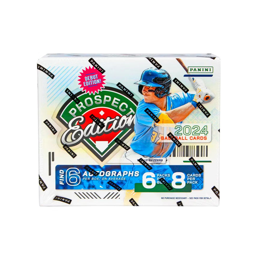 Unlock the thrill of discovering tomorrow’s baseball stars with the 2024 Panini Prospect Edition Baseball Hobby Box. Each box offers exclusive rookie cards featuring the most promising prospects, perfect for collectors aiming to get ahead of the game. With high-quality design and a chance to find rare inserts and autographs, this hobby box delivers excitement and potential value in every pack. Elevate your collection with standout cards that capture the future of baseball today.