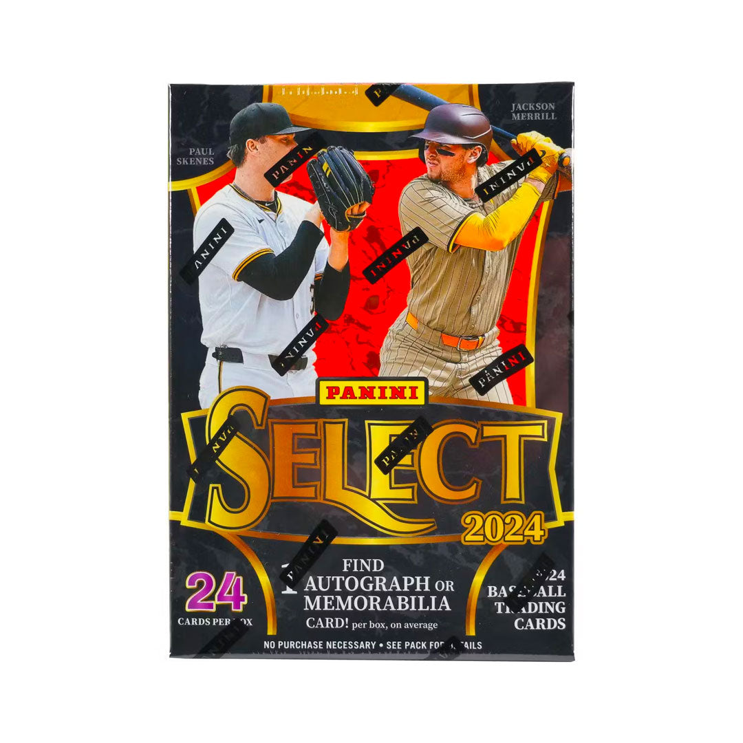 Unleash the excitement of collecting with the 2024 Panini Select Baseball Hobby Blaster Box. With an exclusive lineup of cards, this box offers the ultimate experience for any baseball fan. From rookies to all-stars, this box has something for everyone. Start your collection today and see why Select is the top choice for collectors everywhere!