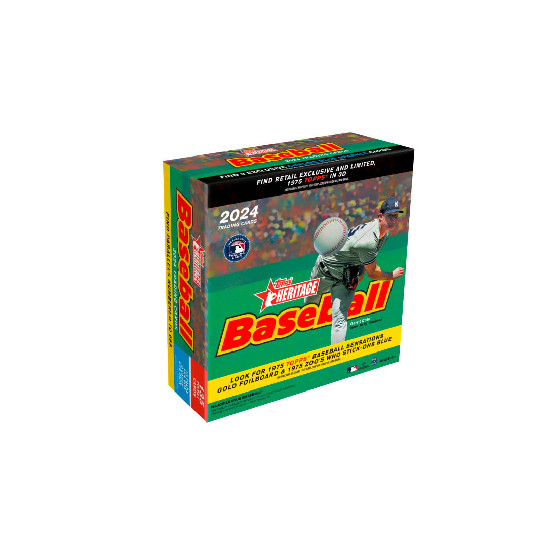 Own a piece of baseball history with the 2024 Topps Heritage Baseball Monster Box! Featuring the top players and rookies from the past, this box is perfect for collectors and fans alike. Complete with exclusive cards and special inserts, you don't want to miss out on this limited edition box!