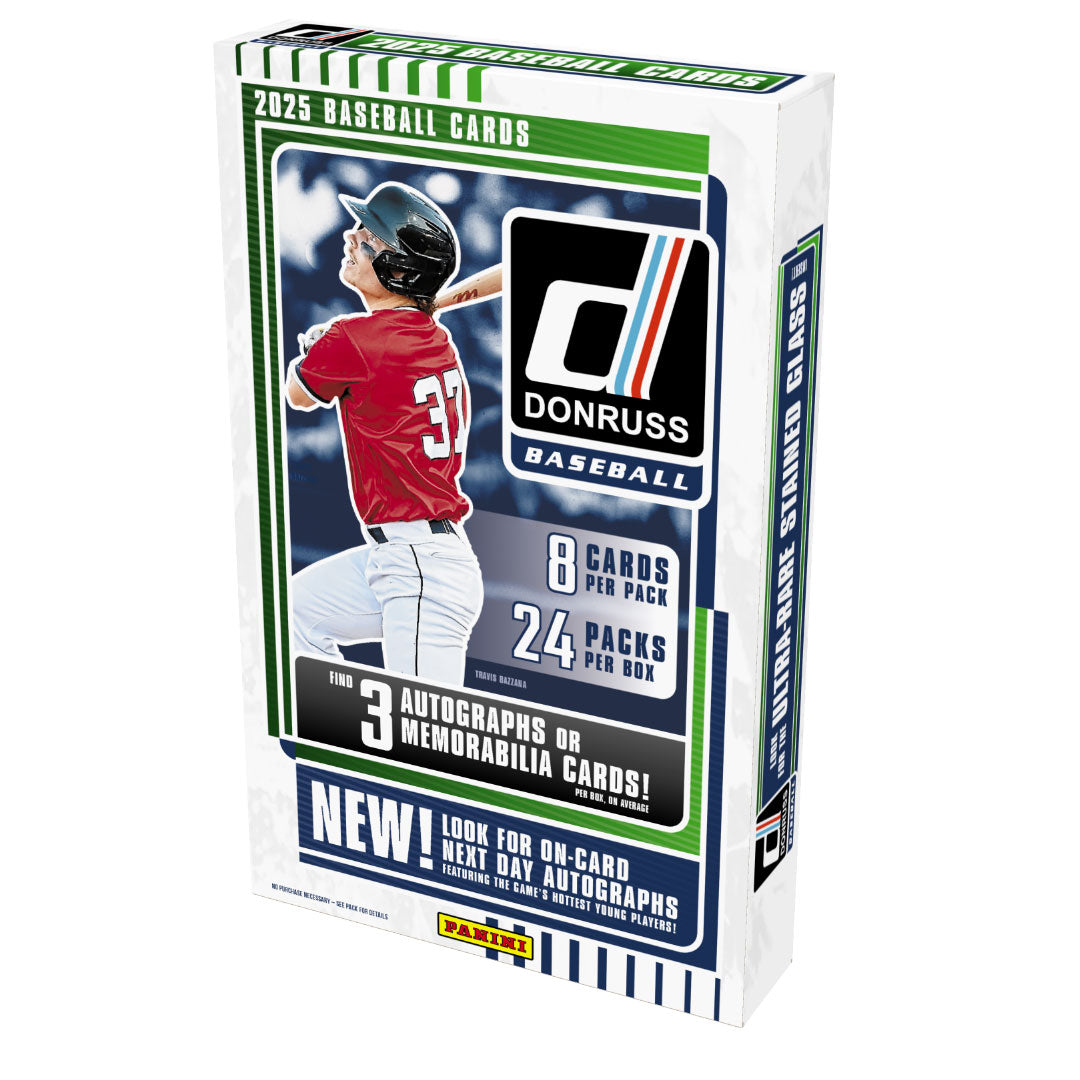 Discover the thrill of the 2025 Panini Donruss Baseball Hobby Box, packed with exclusive cards featuring top rookies and stars. Each box offers multiple autographs and rare inserts, making it a must-have for collectors seeking valuable additions. Elevate your collection with high-quality designs and chase limited-edition parallels that capture the excitement of the season. Don’t miss your chance to own a piece of baseball history.