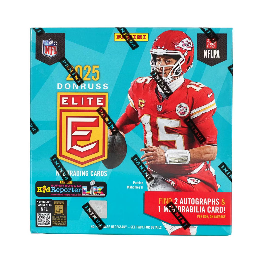 Unlock the thrill of the game with the 2025 Panini Donruss Elite Football Hobby Box. Each box offers exclusive premium cards featuring top rookies, stars, and hard-to-find inserts, perfect for collectors and fans aiming to enhance their collection. Experience the excitement of potential rare parallels and autographs while adding valuable pieces to your set. Elevate your football card hobby with this must-have box designed to deliver unforgettable moments and high-quality cards.
