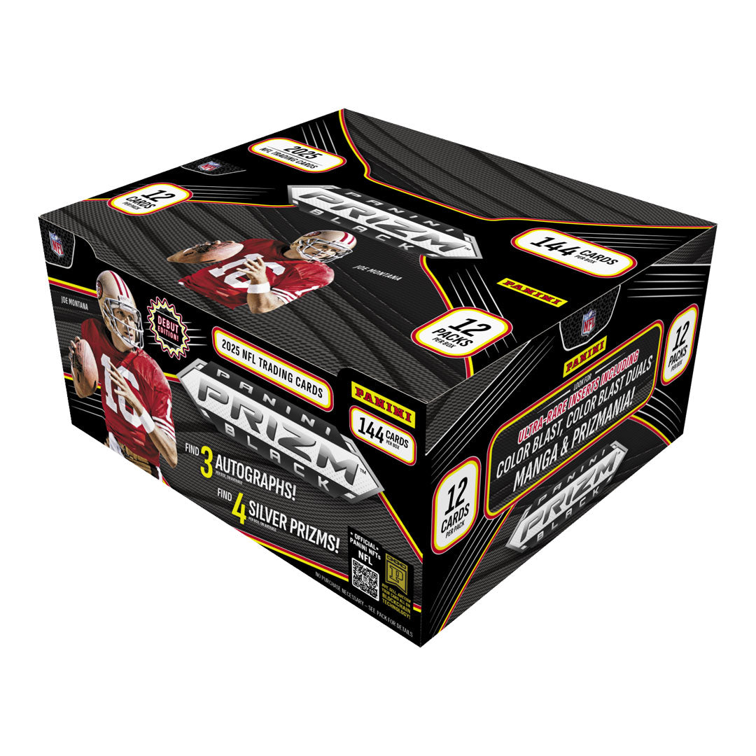 Experience the pinnacle of football card collecting with the 2025 Panini Prizm Black Football Hobby Box. This premium release features the sport's biggest stars with stunning prismatic technology and exclusive black parallels. Each box delivers multiple hits and rare autographs, making it a must-have for serious collectors and investors. Limited production ensures scarcity and long-term value potential. Perfect for building a championship-caliber collection.