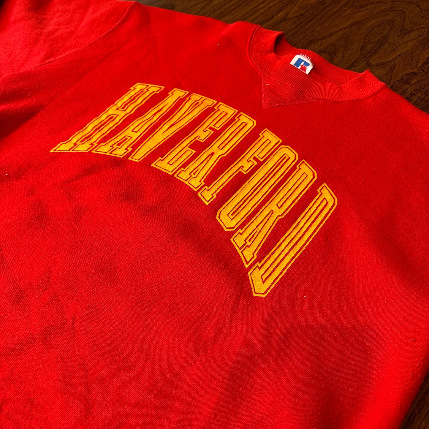 *VINTAGE* Haverford Red crewneck (FITS LARGE)