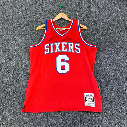 Mitchell and Ness NBA Swingman Jersey Sixers Erving Red (Mens)