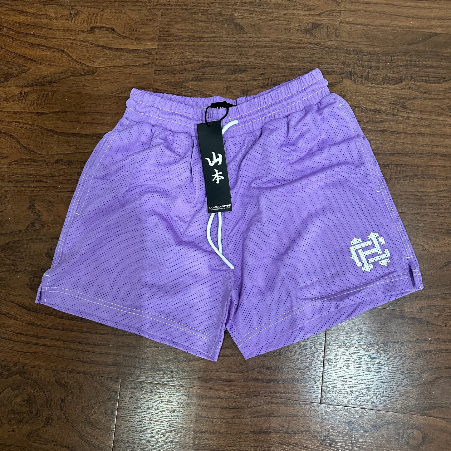 Common Hype Premium Purple White Stitch Mesh Shorts