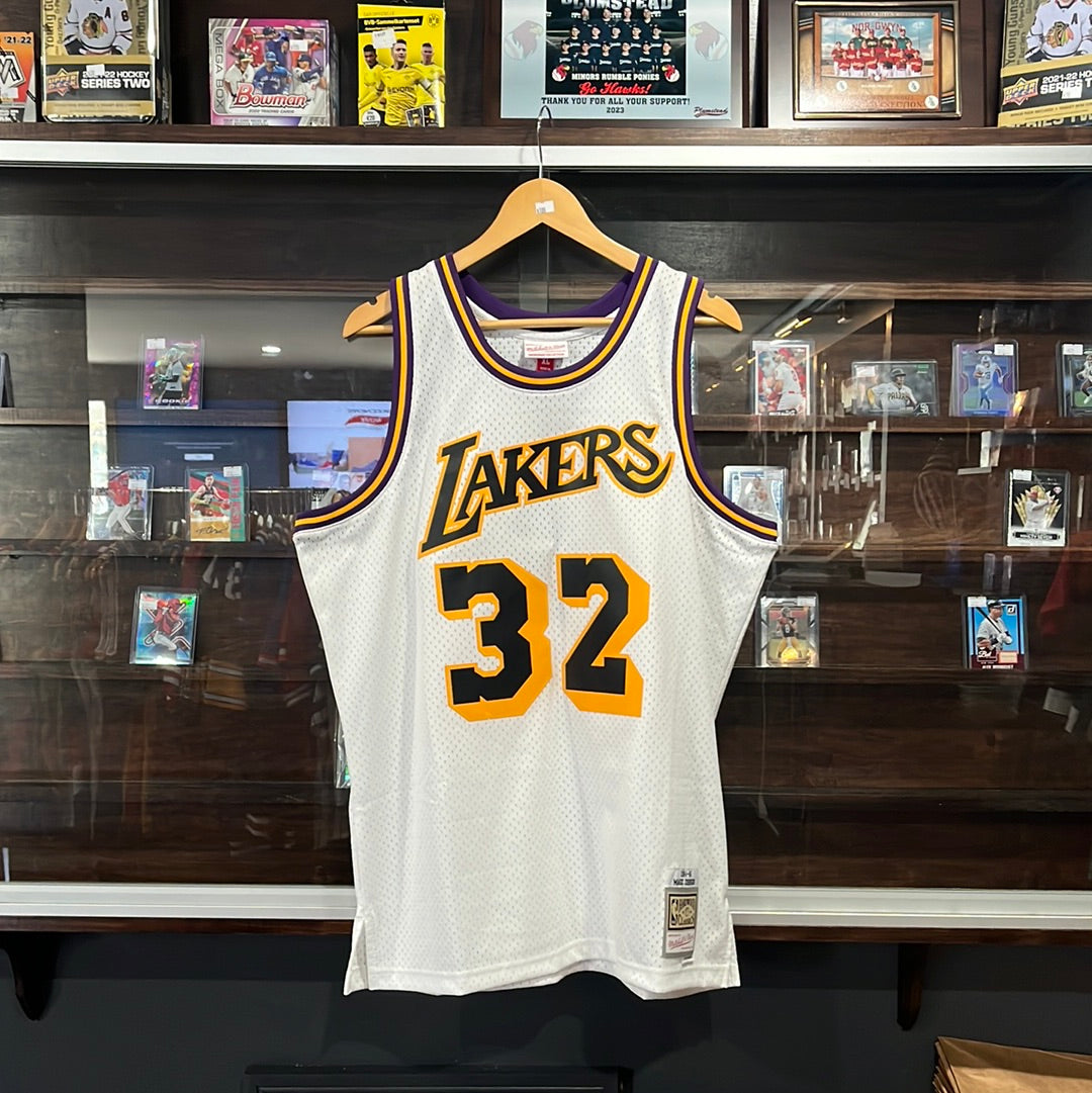 Mitchell And Ness NBA Swingman Jersey Lakers Johnson Purple White (Men –  Sports Connection