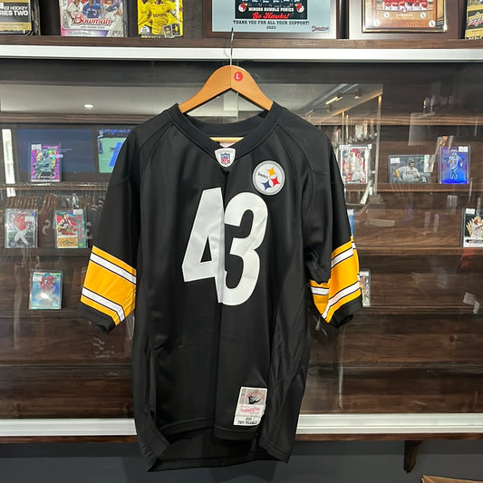 Mitchell And Ness NFL Legacy Jersey Steelers Polamalu Black Yellow (Mens)