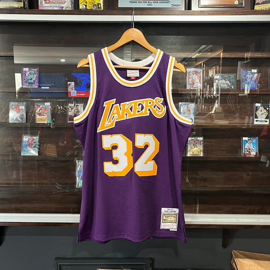 Mitchell And Ness NBA Swingman Jersey Lakers Johnson Purple Yellow (Mens)