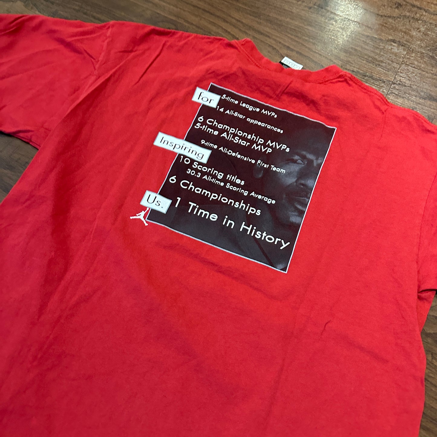 *VINTAGE* Thanks Michael for Inspiring Us Red Tee (FITS LARGE)