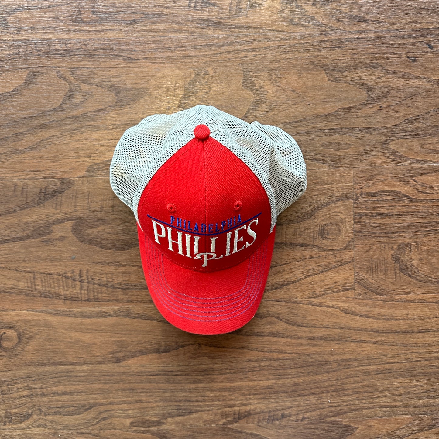 Phillies Red/White Net Trucker Hat