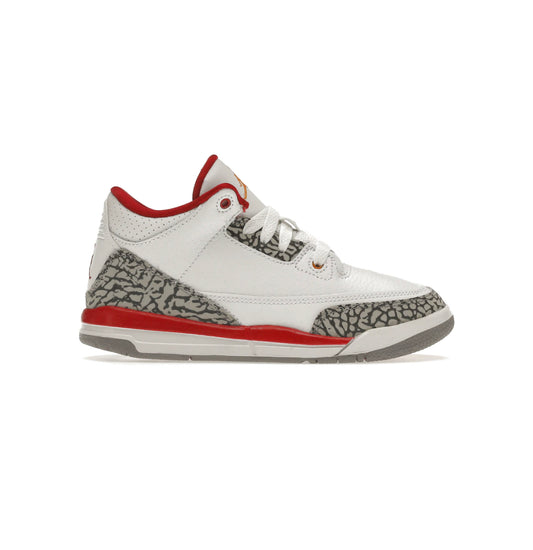 (PS) Jordan 3 Cardinal (Pre-school) Bring home pre-school style with the iconic Jordan 3 Cardinal. Perfect for your little one's first steps into the world of street fashion, this classic shoe’s timeless craftsmanship ensures the utmost comfort and style!