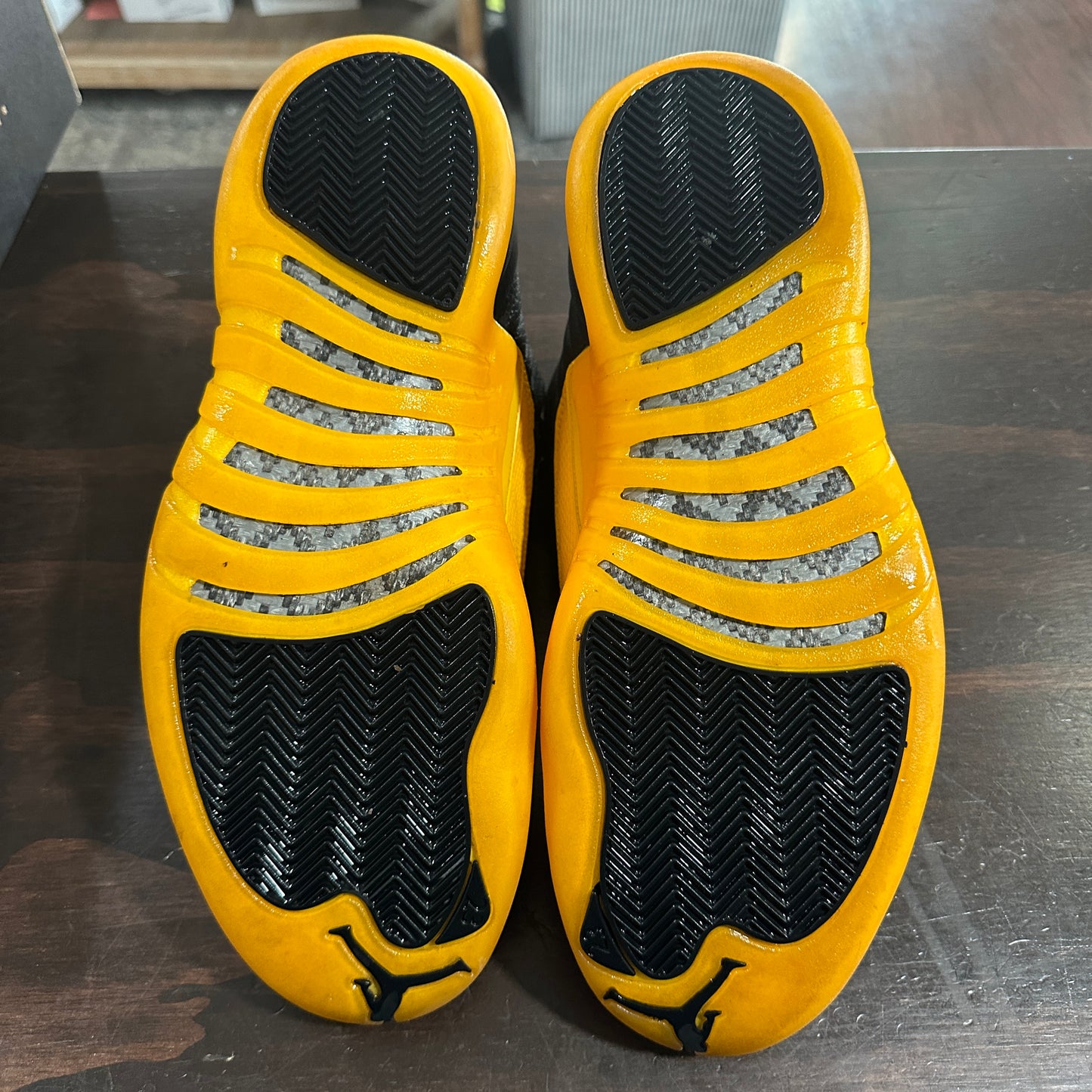 *USED* Jordan 12 Black University Gold (SIZE 10.5)
