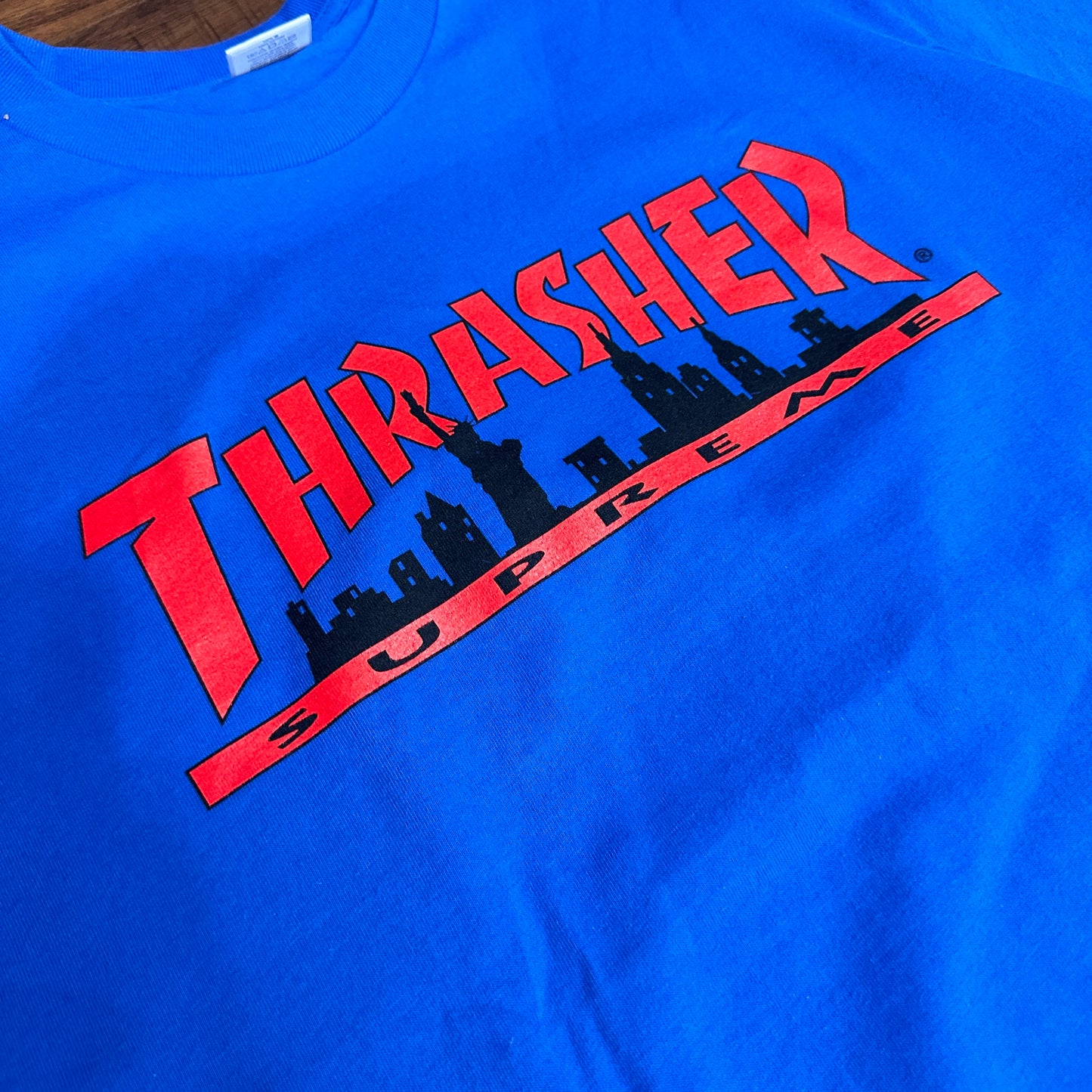 Supreme Thrasher Skyline Blue Tee