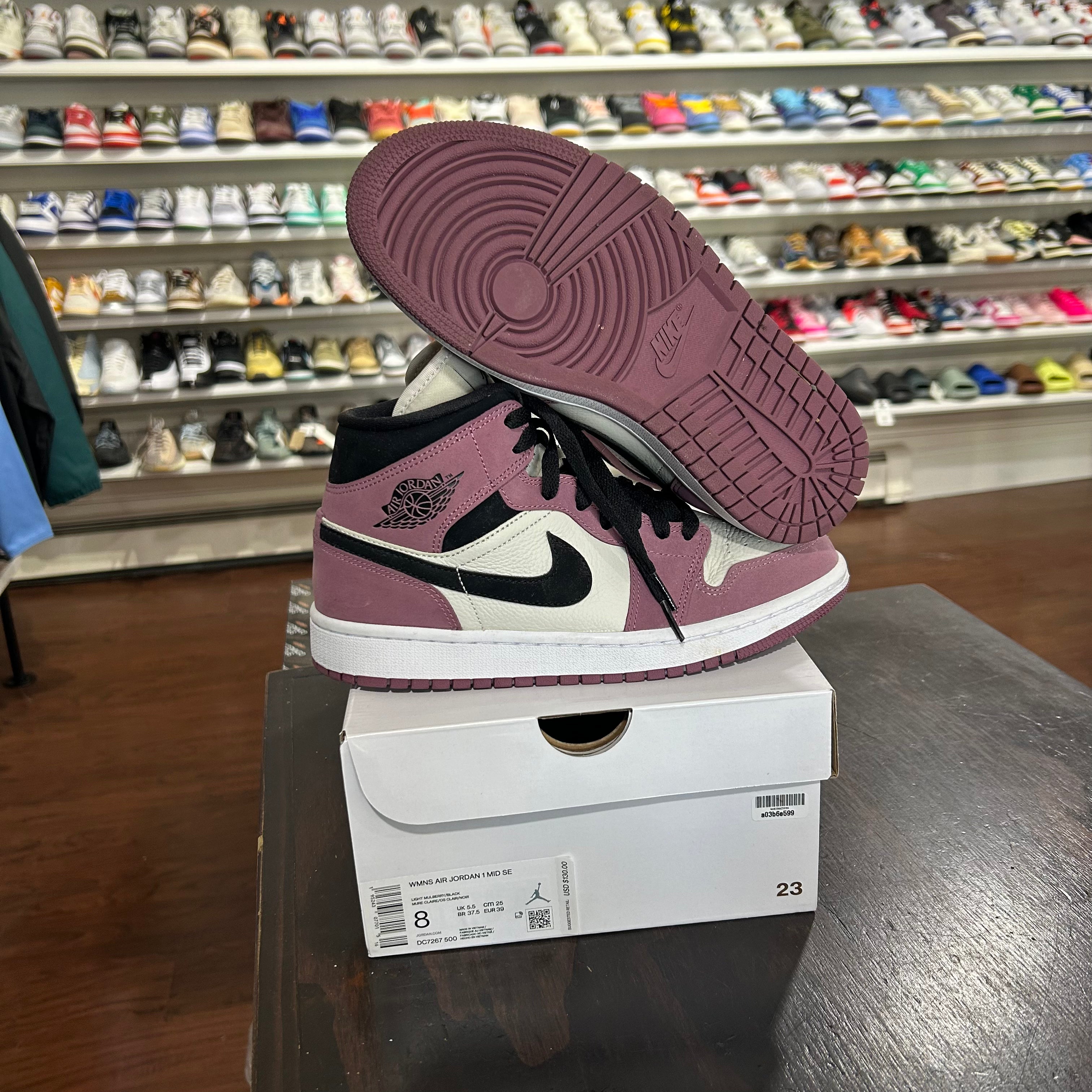 Jordan one mid mulberry black 10.5 M  12 W Air Jordan 1 Mid Shoes. Nike.com main image 3