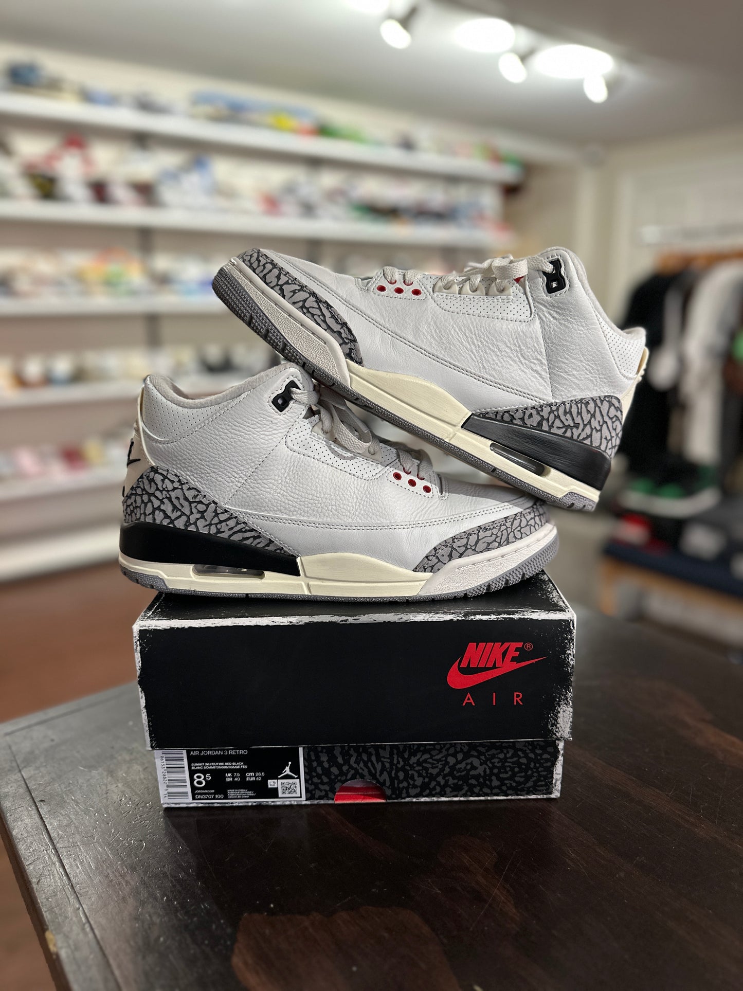 *USED* Air Jordan 3 Reimagined White Cement (size 8.5)