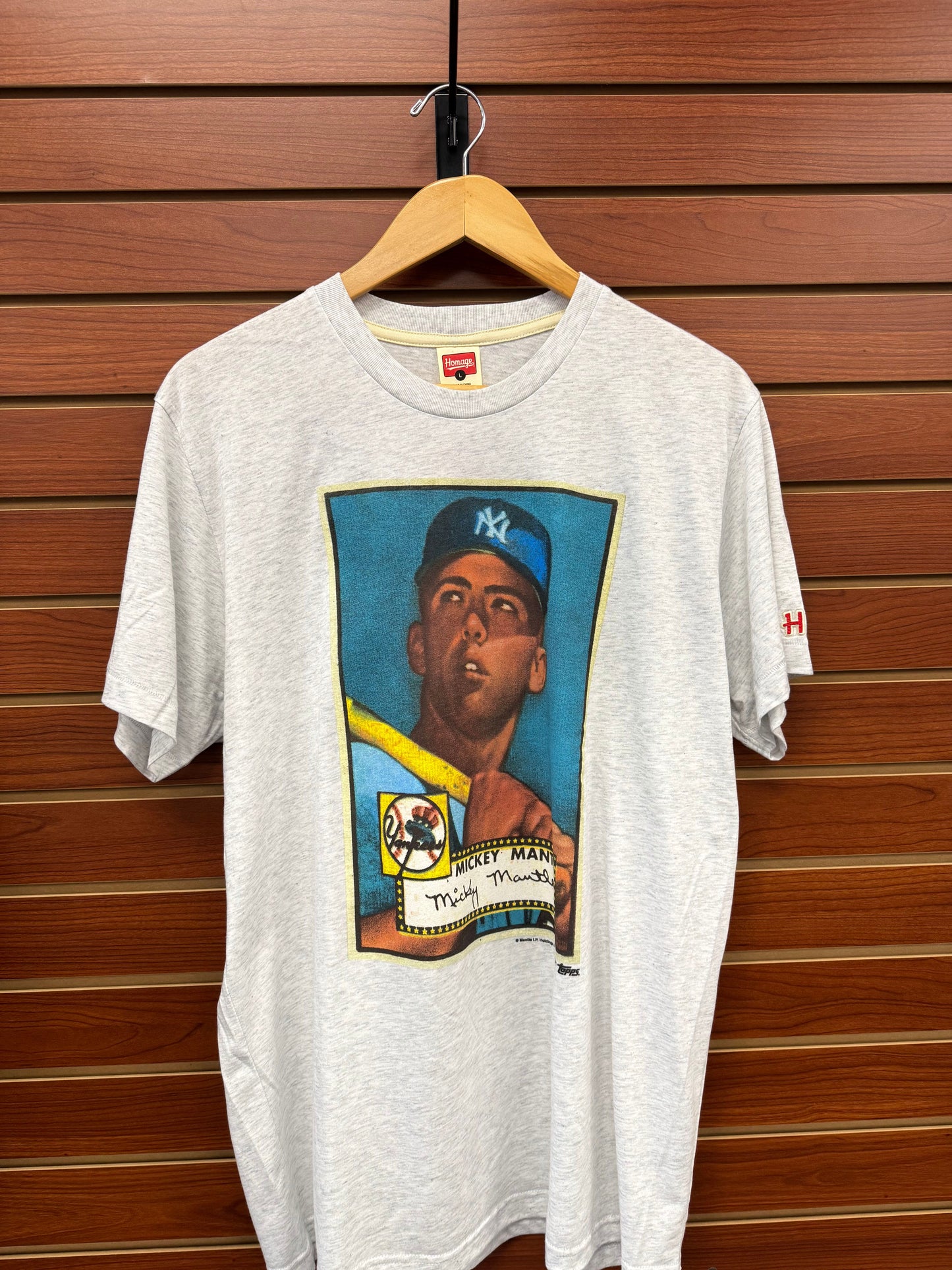 Topps Homage 1952 Topps Mickey Mantle Ash Grey Tee