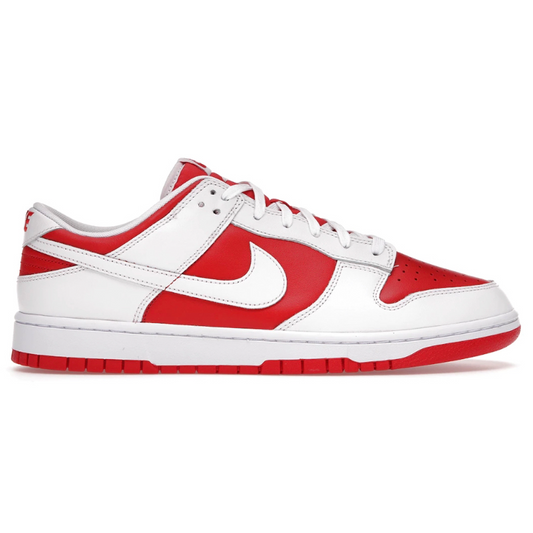 Feel championship-ready in the Nike Dunk Low Championship Red (Mens). Perfect for your daily hustle, these low-tops boast cushioning and support for an energizing feel with every step. Soar into the weekend in style with these classic kicks!