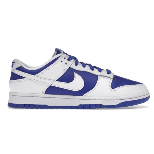 Experience the iconic style of the Nike Dunk Low in Racer Blue. These Mens sneakers feature a low-top design, contrast Swoosh design and a soft cushioned foam midsole for all-day comfort and style. Step out in style today.