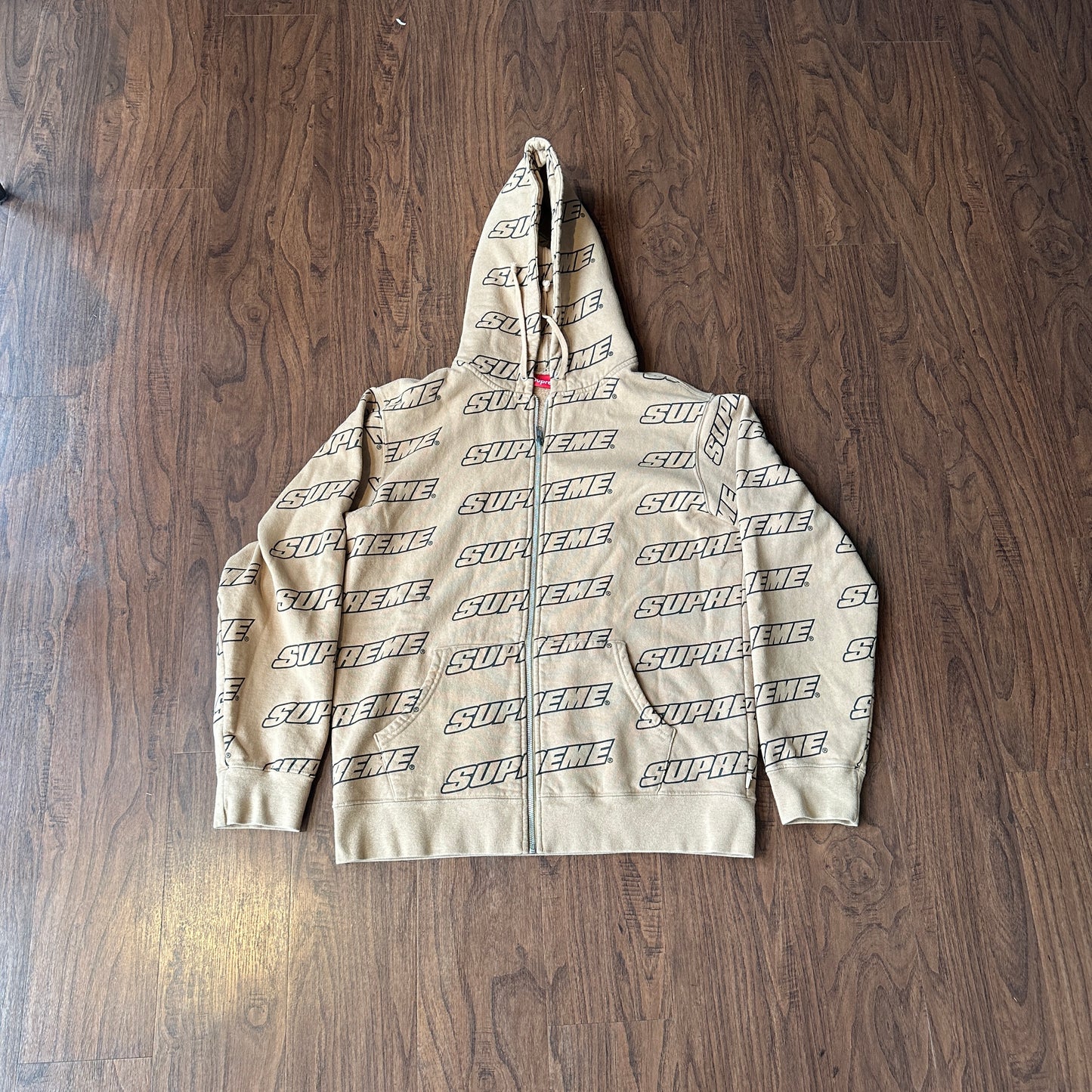 *USED* Supreme Repeat Zip Up Hooded Sweatshirt