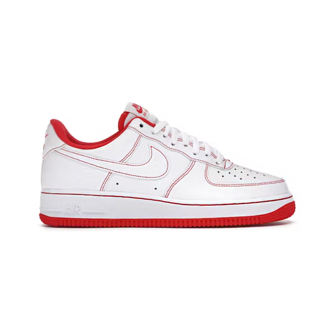 Af1 low white red on sale