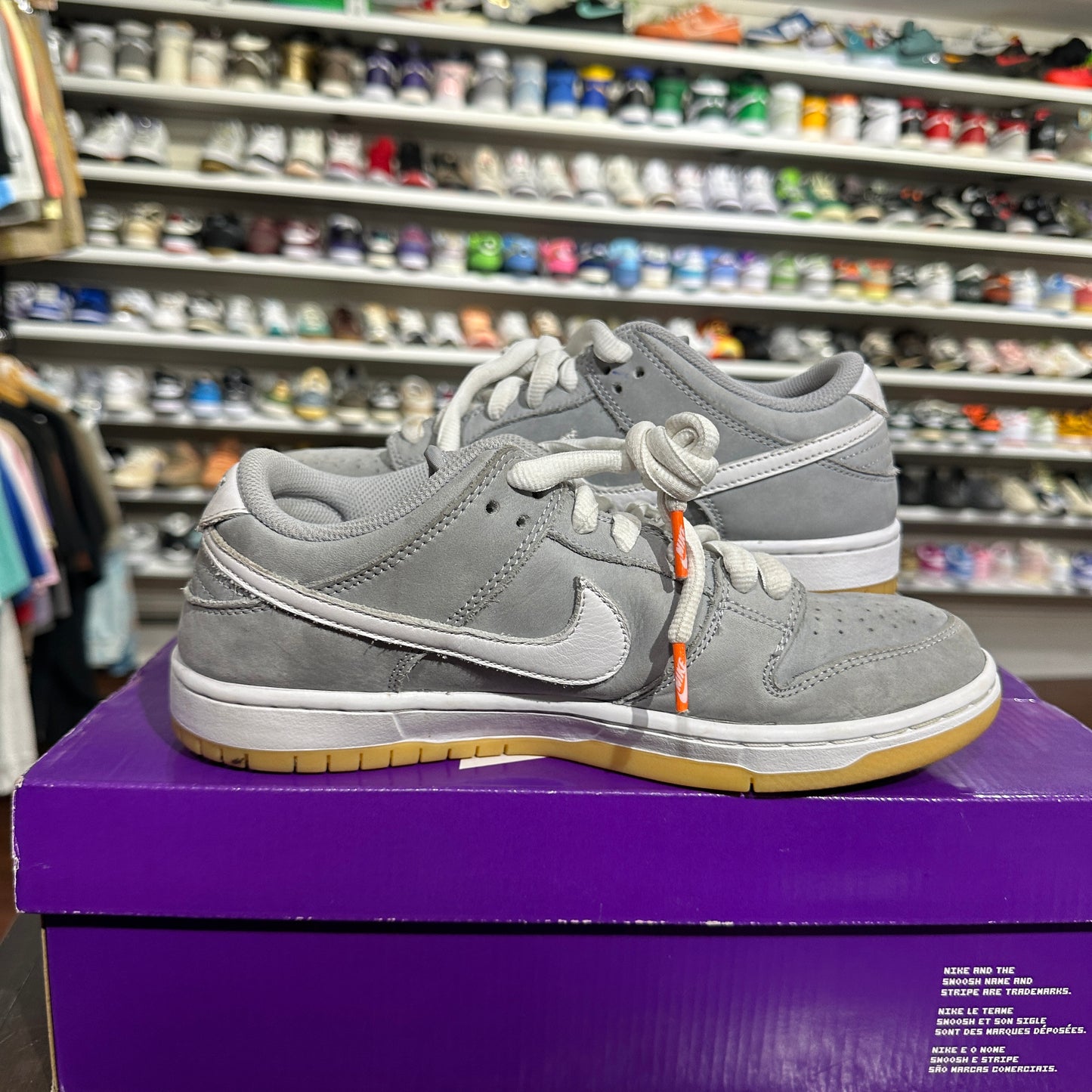 *USED* Nike Dunk Low SB Grey Gum (size 7.5)