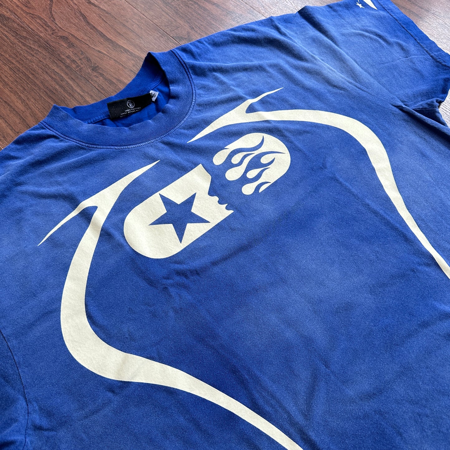 Hellstar Studios Warm Up T-Shirt Blue