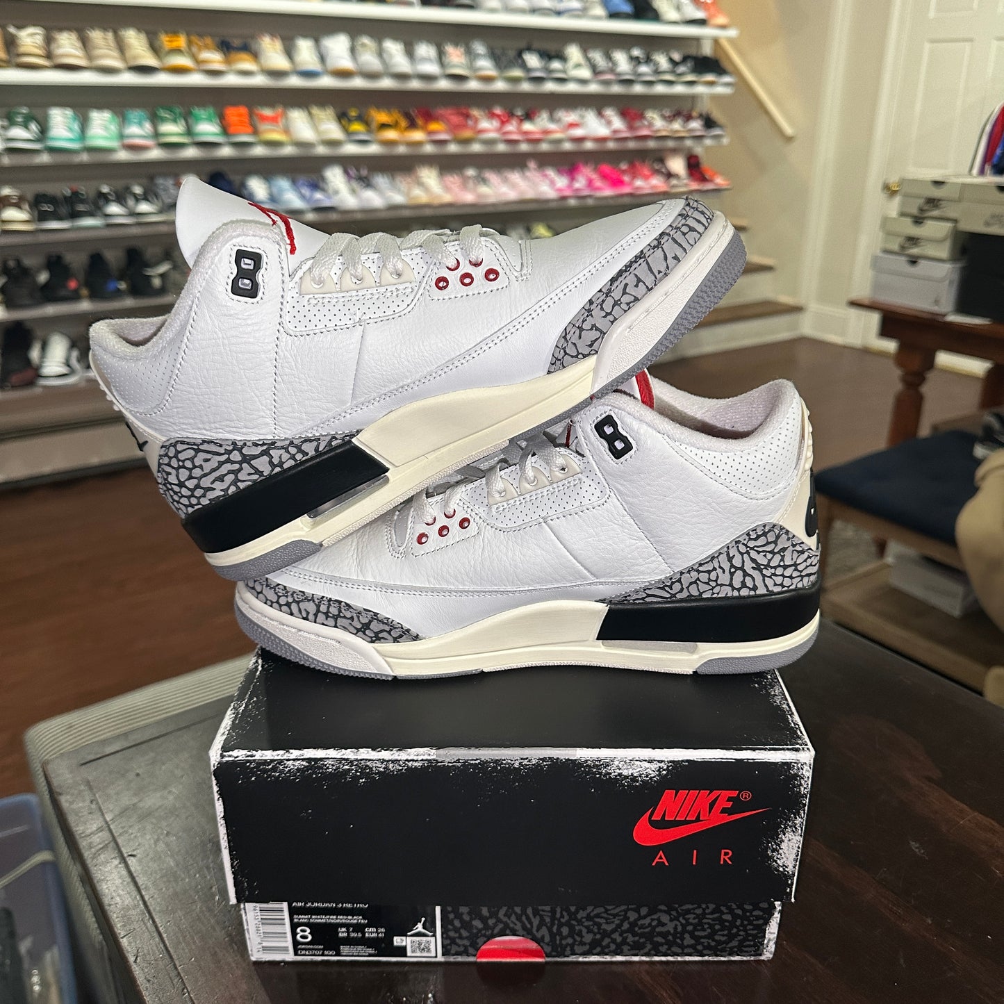 *USED* Air Jordan 3 Reimagined White Cement (size 8)