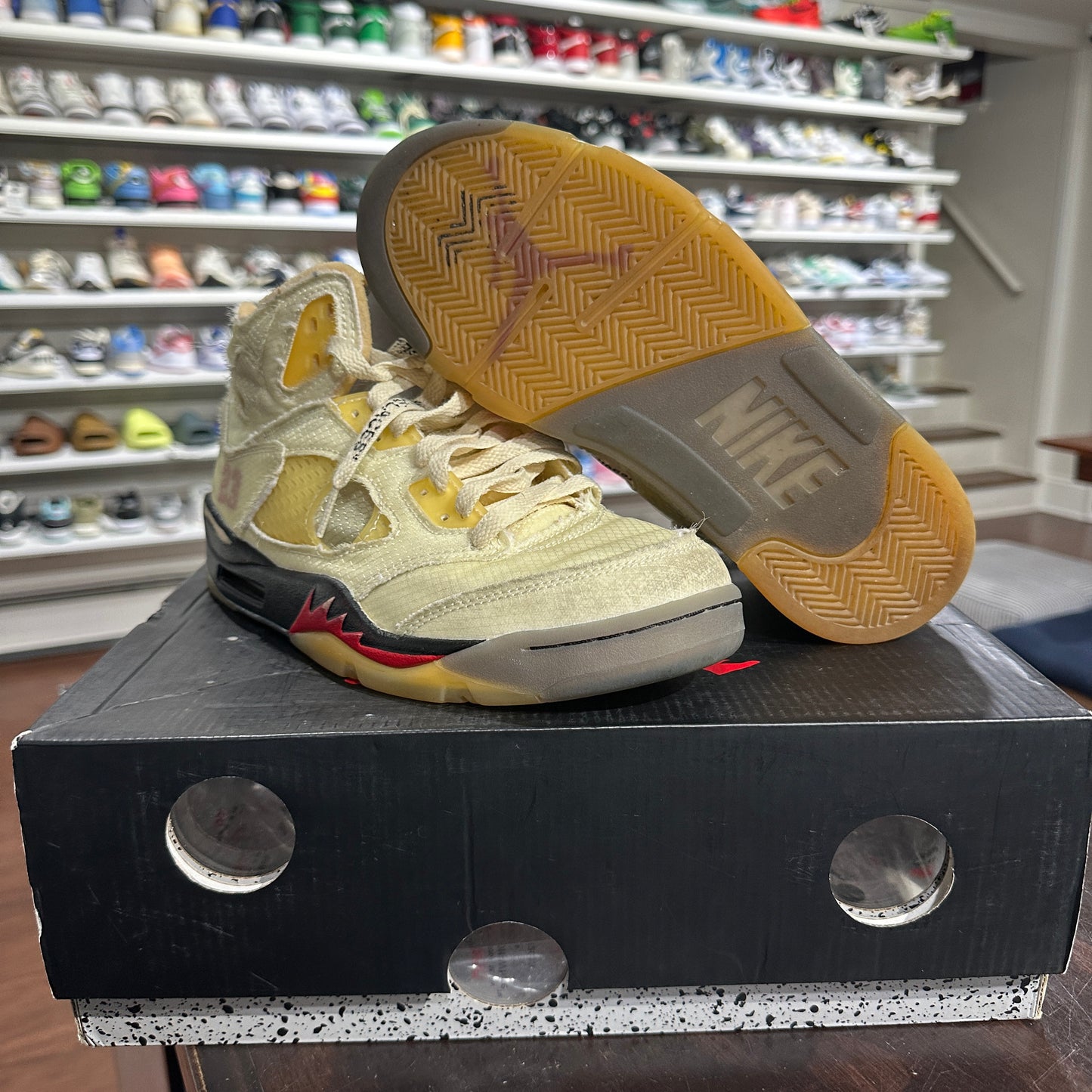 *USED* Air Jordan 5 Off White Sail (size 7.5)