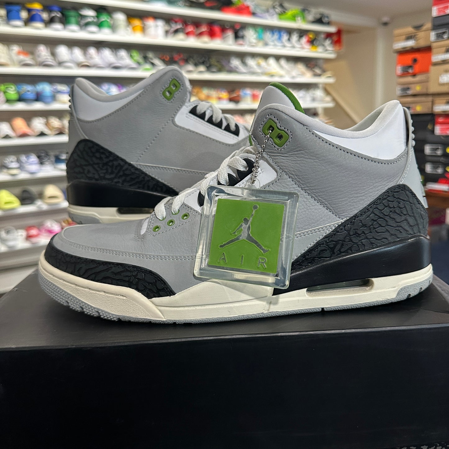 *USED* Jordan 3 Chlorophyll (size 11)