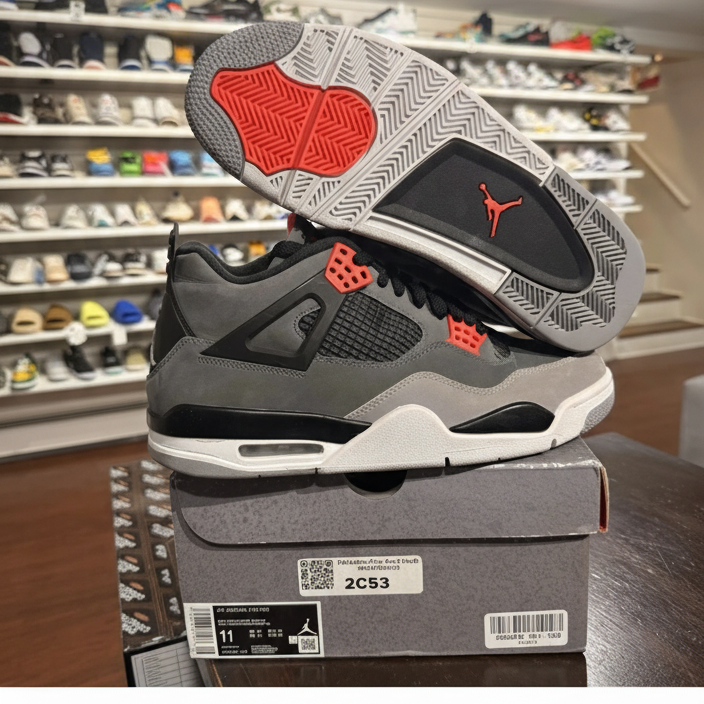 *USED* Jordan 4 Retro Mid Infared (Size 11)