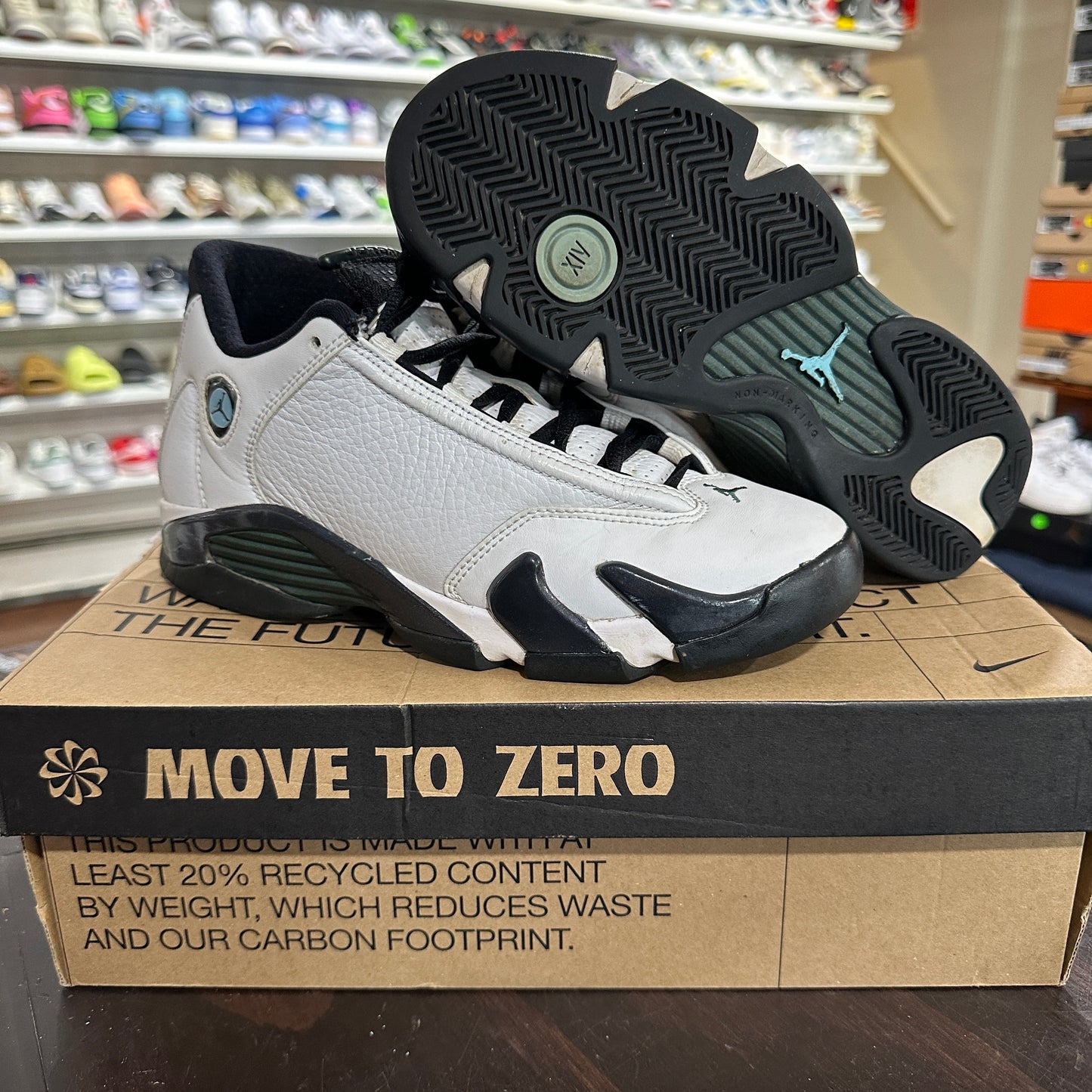 *USED* Jordan 14 Oxidized Green (Size 5.5Y)